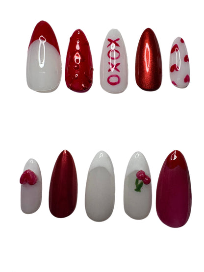 LoveStruck - Valentines - Customisable Press on Nails