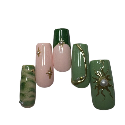 Celestial Sage - Customisable Press on Nails